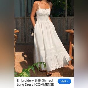 New commense White Eyelet Maxi Dress